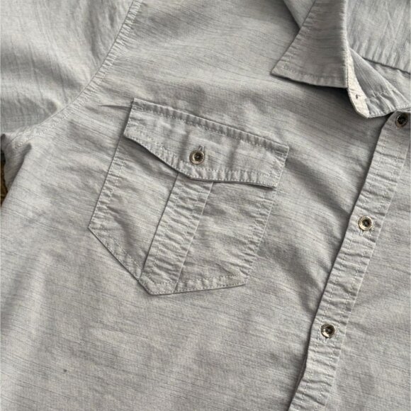 Paper Denim & Cloth Mens Button Down Casual Shirt-Gray-XL - Picture 2 of 8